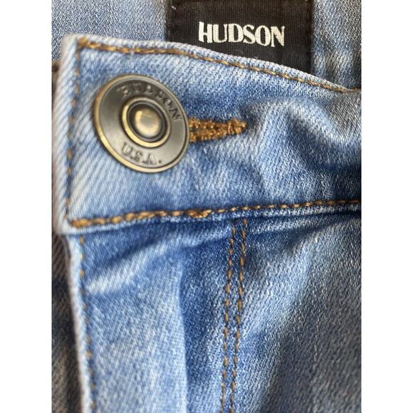 Hudson Custom Jean Shorts Cutoffs Raw Hem Denim Distressed Sz 31 Stretchy - Picture 6 of 6